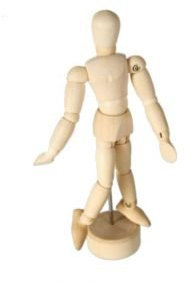 ootb Holz Mannequin 12 cm, Gliederpuppe, Gelenkpuppe, Modell Zeichenpuppe