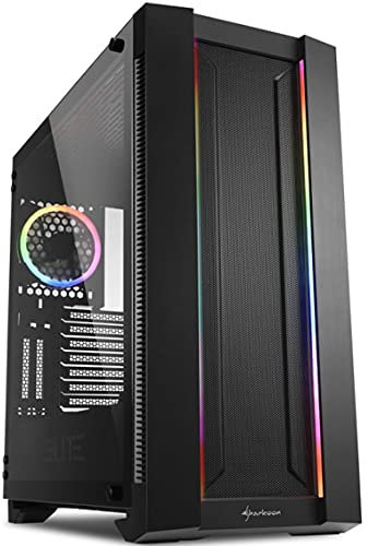 Sharkoon ELITE SHARK CA200M - Caja de Ordenador, PC Gaming, Torre E-ATX, Negro