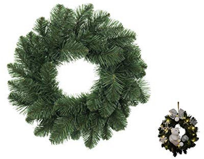 ARTECSIS Couronne de Noël Porte à décorer / 40cm / Branches de Sapin Artificiel