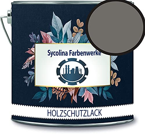 Holzschutzlack Holzlack Holzlasur wetterbeständiger Langzeitschutz Wetterschutzfarbe Holzschutzfarbe RAL 7039 Quarzgrau // Sycolina Farbenwerke