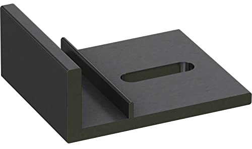 Easy Connect Aluminium Plattenhalter für Terrassenplatten - Wand-Fix Halterung als Abstandhalter für seitliche Fixierung der letzten Platten an der Stirnseite der Unterkonstruktion