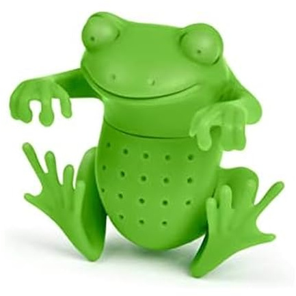 Genuine Fred, Tea Frog, Frog Reusable Silicone Tea Infuser, Green, Fun Gift for Tea Lovers, Clever Kitchen Gadget