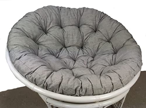 Rattani - Premium Papasan Polster/Kissen/Auflage D 110 cm Col. Boheme Antracite, Made in EU