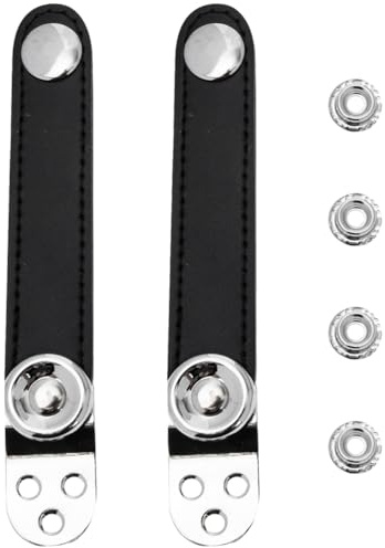 VICASKY 2 cinghie per fisarmonica, tracolla per fisarmonica, spallacci regolabili per fisarmonica nera, cinghie per fisarmonica morbide in pelle, tracolla regolabile per fisarmonica, nero, 12x2.5cm