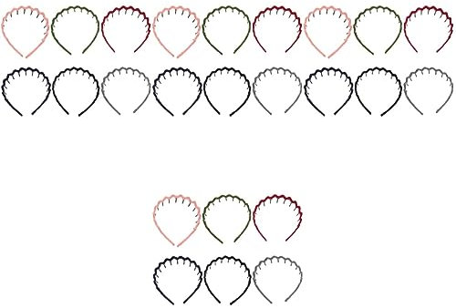 FRCOLOR Pièces Vague Rao Fermoir à Cheveux Bandeau De Cheveux En Zigzag Bandeau Peigne à x Ondulé x De Dent Denté Sucré Anneau De x Manquer Plastique