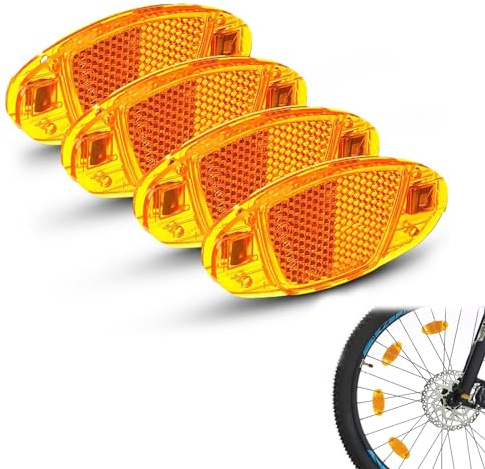 CZNBZIU CZN Speichen Katzenaugen - [4Er Set] Zugelassen & Bruchsicher I Reflektoren Fahrrad, Fahrrad Reflektoren, Katzenaugen Reflektoren Fahrrad, Speichenreflektoren