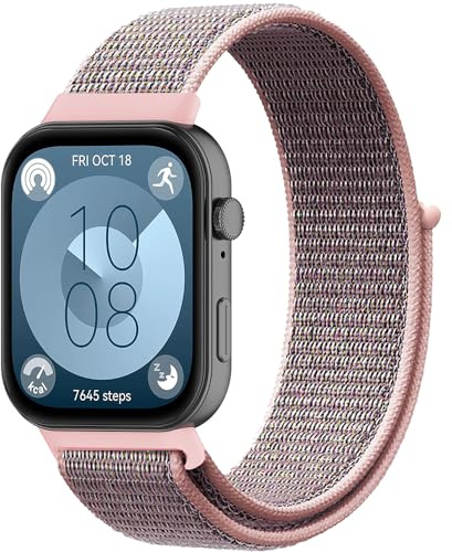 Andas Sport Klockarmband för Huawei Watch Fit 3 / Fit5 / 5 Pro, Nylon Ersättningsrem Armband Ersättningsband för Huawei Watch Fit 4/4 Pro