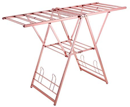 UIOPPOI Wäscheständer Wäscheständer Wäscheständer Wäscheständer Wäscheständer Wäscheständer, Standtrockner, T-Modell Klappbarer Wäscheständer Trockenständer mit Trockenfläche Metall Das Neue