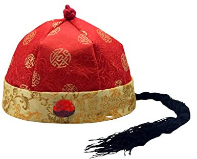 OXOLAMRIN Chapeau impérial chinois ancien, Chapeau chinois for adultes et enfants, accessoires de costume traditionnel Tang, casquette souple for marié empereur, cadeau du nouvel an