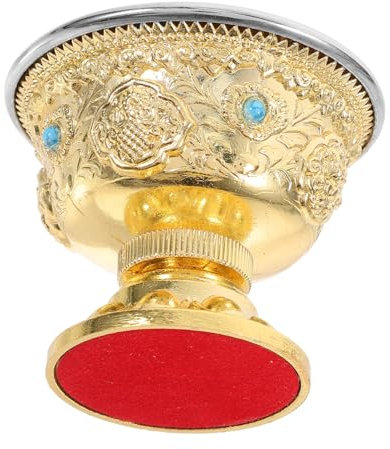 PEPLAYTAL Kleine Goldene Wasseropferbecher Für Buddhistische Rituale Multifunktionale Meditationsbecher Zur Anbetung Und Altargestaltung Kunsthandwerk Aus Kupferlegierung Für Opfergaben
