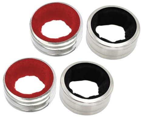 PRETYZOOM 4pcs Wine Bottle Top Drip Rings Stainless Steel Drop Metal Collar Accessory for Parties Wine Drip Catchers