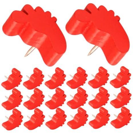Angoily 30stücke Dekorative Fußabdruck-pinnadeln Aus Robuste Push Pins Für Pinnwände Vielseitig Für Foto-Wand Büro Klassenzimmer Und Kreative Wanddeko Widerstandsfähige Stecknadeln