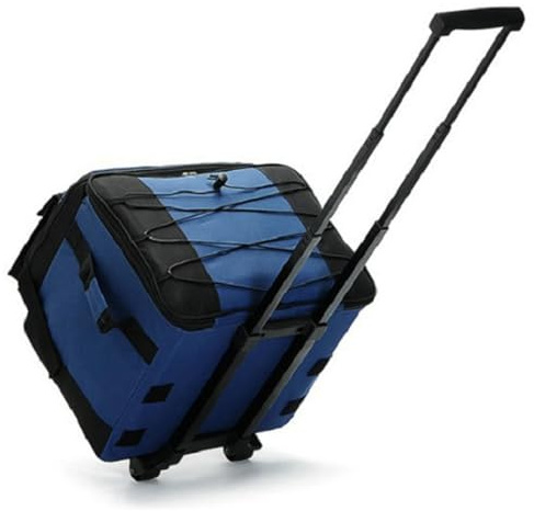 MOUNTTU Kühlbox mit Rädern und Griff, 38 l, wasserdicht, geräuscharm, Rollkühlbox, faltbar, mit Reißverschluss, isolierte Tasche für Strand, Camping, Reisen, Picknick, Outdoor-Kühlbox auf Rädern