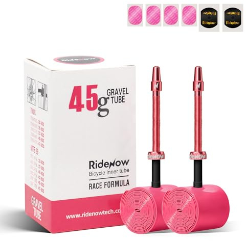 RideNow TPU-slang vägcykel/gravel cyklar 700 x 32–47 C, 2-pack MTB-slang 27 tum 28 tum 29 tum, ultralätt cykelslang med 65 mm Presta-ventil av metall