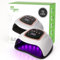LAC FOR YOU Lampara Uñas Semipermanentes 72 LED 365/405 nm – Secador Uñas Sensor Automático, 4 Temporizadores Low Heat, Base 240 mm Extraíble, Pantalla LCD - UV Lamp Manicura y Pedicura