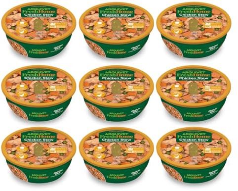 ARQUIVET Pack 9 Unidades - FreshHome - Estofado de Pollo para Perro - 280g - Alimento húmedo Completo para Perros