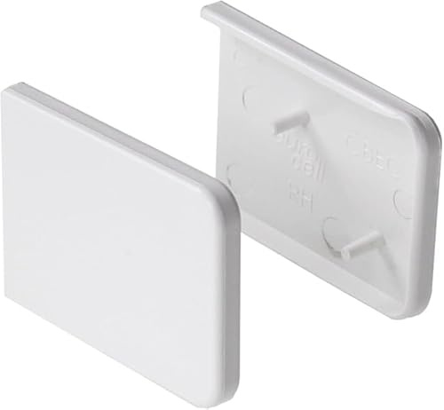 White uPVC Capping Board End Caps (Pair) - for 9mm Boards
