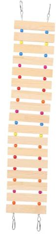 CORHAD Juguete para Gallinero Escalera y Columpio de Madera Natural Mediano Colorido para Aves de Corral Pollos y Gallinas Mascotas