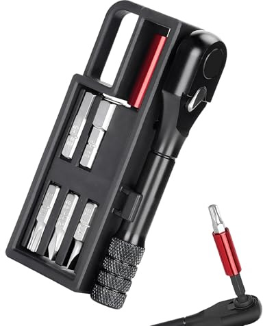 Juego De Llaves De Trinquete Para Bicicleta – Kit De Herramientas De Reparación Duradero | Puntas De Destornillador De Casquillo Métrico | Juego De Enchufes | Para Mantenimiento De Bicicletas, Hogar,