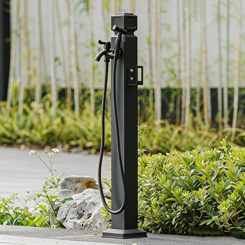 Columna De Agua Para Jardín Vertical, Hidrante Para Patio Exterior Con Grifo Y Pistola Rociadora, Fuente De Agua Decorativa Para Granja, Pasto, Patio Trasero(95cm/37.4in)