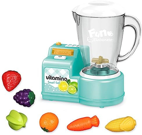 ZWWAAZHF Kitchen Appliances Mixer Blender Toy Set for Kitchens Pretend Playing Battery Powered Juicer for Ages 3+ Kids Kids Blender Set Kitchen Appliances