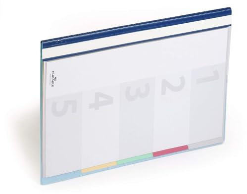 Durable Schnellhefter Divisoflex mit 5 Unterteilungen, mit Deckblatt und Beschriftungsstreifen, blau, 255706