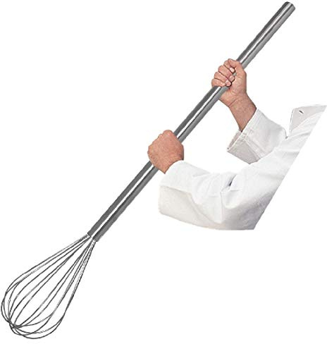 Browne Foodservice Long Teardrop Mayonnaise Whip, Stainless Steel, 40 Inch