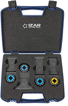 Izar 69702 Juego Sierras Oscilantes Multi-Funcion, 2900, Madera + Metal, 4 Piezas