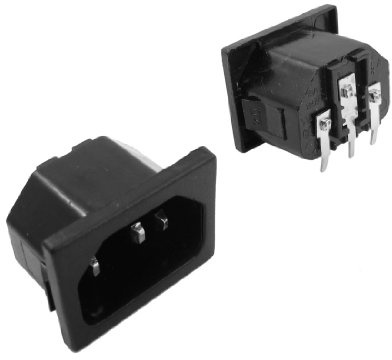 Aexit Stecker 3 Anschlüsse IEC C14 Netzteilanschluss 250V 10A 2 Stck (64428400cf2dc58dfd16ff1091c08ac0)