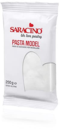 Saracino Pasta di Zucchero Model Bianca per Modellaggio da 250 g senza Glutine Made in Italy