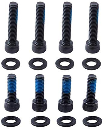 Inzopo 8pcs Sturdy Steel Screws Gasket Disc Brake Caliper Bolts Washers for Mountain MTB Bike