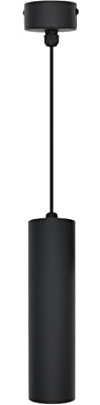 Eurekaled Lampada a Sospensione 30cm a cilindro Nero con Portalampada Attacco GU10