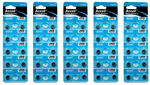 Accell LR626 Lot de 5 piles bouton pour montre AG4 377 ou LR626 1,5 V