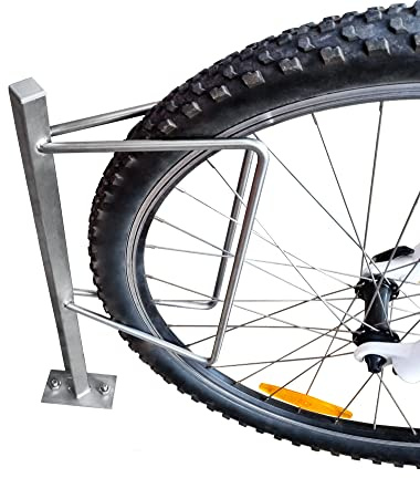 Fahrradständer aus Edelstahl zum Aufdübeln – Einzelparker für ein Fahrrad | rostfrei & langlebig | Handmade in Germany
