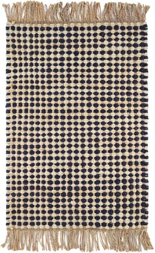 Dash & Albert Kuba Black Geometric Handwoven Rug, 2'x3'