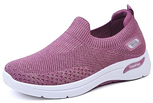Baskets orthopédiques for femmes Soutien de la voûte plantaire Fasciite plantaire Chaussures de marche thérapeutiques Respirantes Chaussures de sport décontractées for femmes ( Color : Purple , Size :