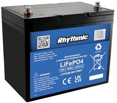12V 75AH Lithium Battery 4000+ Deep Cycle LiFePO4 Solar RV, Cheaper alternative to the 12v 100Ah Lithium Battery