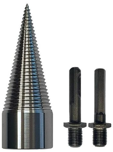 45mm Drillkegel für Bohrmaschine Kegelspalter Holzspalter mit HEX + SDS Anschluß NEU