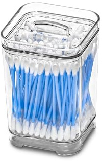 madesmart Cotton Swab Container, Clear