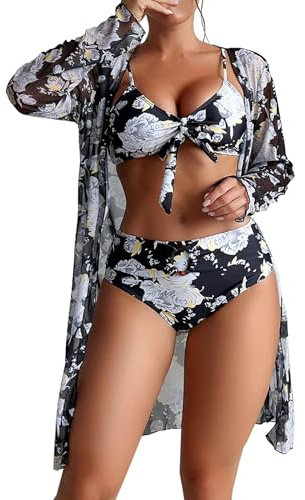 Spring Deals Women's Swimming Costume - Black White Swimsuit, Pure Pink Metallic Bikini, Black String Bikini Top, Bandeau Style - Christmas and Amazon Sale Clearance