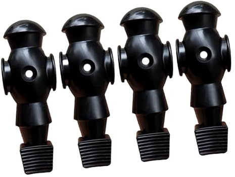 kowaku 4er Set Tischfußballfiguren, Ersatzteile für Kickerfiguren, Skulptur, 1,6 cm, Schwarz