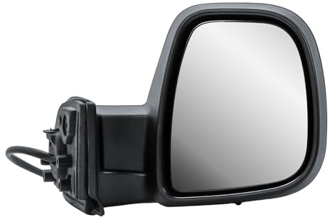 Specchietto Laterale Destro Elettrico Riscaldabile Manuale Pieghevole Nero Opaco Copertura per Citroen Berlingo Peugeot Partner Opel Combo Toyota ProAce City 2016-2024 Fiat Doblo