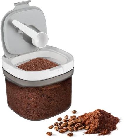 Gzsekken Coffee Bean Storage Container,Airtight Coffee Container with Lid & Scoop,800 ML BPA Free Plastic Kitchen Food Storage Container for Ground Coffee, Spices, Herbs, Candy, Snacks
