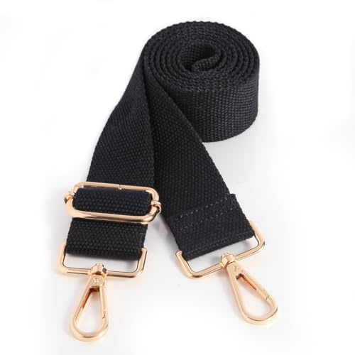 Taschengurte zum Wechseln Verstellbarer Schultergurt Breit 3,8cm, Längenverstellbarer 80-140cm Schulterriemen für Schultertasche Tragetaschen und Handtaschen,DIY Zubehör für Tasche,Schwarz/Weiss