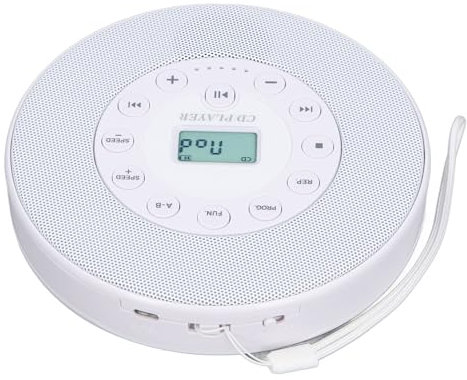 Lettore CD, Lettore CD Portatile Bluetooth Desktop per Casa con Altoparlanti, Lettore CD Portatile per Auto, compatibilità MP3 Supporto Registrazione su Microfono USB Incorporato