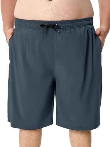 Arcweg män plus storlek simning shorts män simning trunks stora och stora snabbtorkande simshorts XXL-6XL, grå 1, 3XL