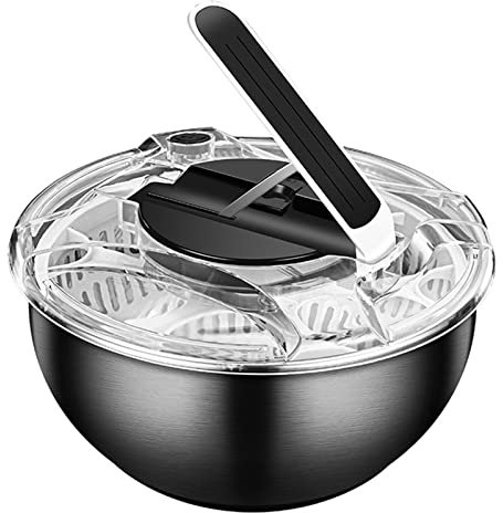 Centrifuga per insalata in acciaio inox, per verdure, insalate, frutta