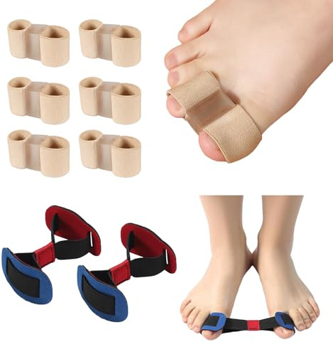 Rbleote 6 Stück Zehenspreizer Hallux Valgus,Hallux Valgus Zehenspreizer Schmerzlinderung für Hammerzehen, Korrektur & Schutz,für Frauen & Männer, Ideal für Täglichen Komfort