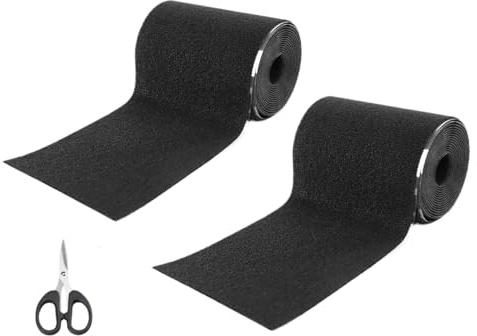 CiCixixi 2 Rollen Klettband Selbstklebend Extra Stark, 10cm X 2m Klett Patch, Klettverschluss zum Kleben, Teppich Klebeband, Selbstklebend Klettband für Automatten, Jalousien, Sitzbezüge