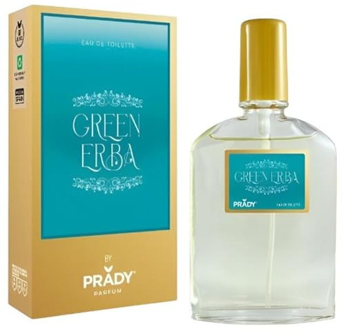 Prady – Eau de Toilette Green Erba 90ml – Fragancia fresca, verde y aromática para hombre – Aroma herbal revitalizante con notas naturales – Uso diario elegante y duradero con carácter masculino